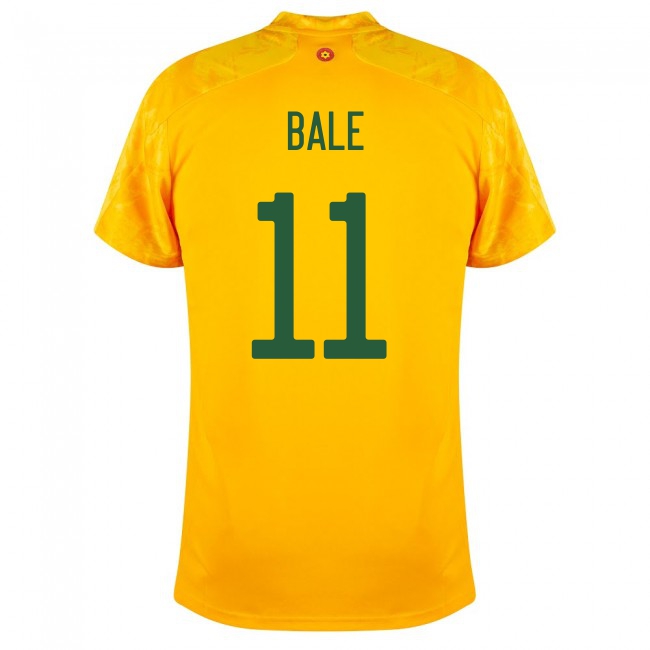 Női Walesi labdarúgó-válogatott Gareth Bale #11 Idegenbeli Sárga 2021 Mez Póló Ing