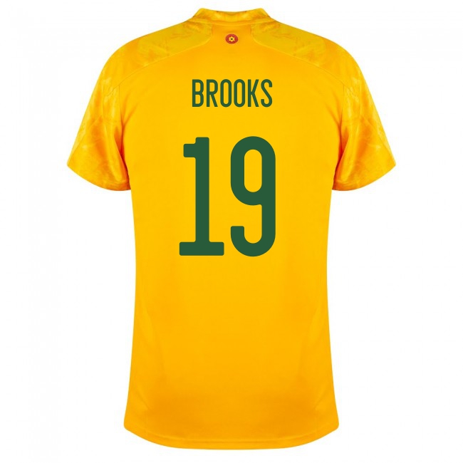 Női Walesi labdarúgó-válogatott David Brooks #19 Idegenbeli Sárga 2021 Mez Póló Ing