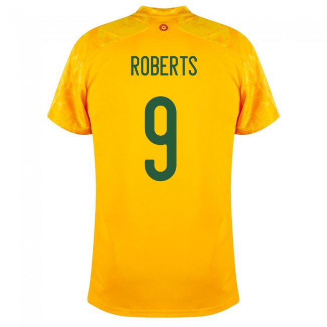Női Walesi labdarúgó-válogatott Tyler Roberts #9 Idegenbeli Sárga 2021 Mez Póló Ing