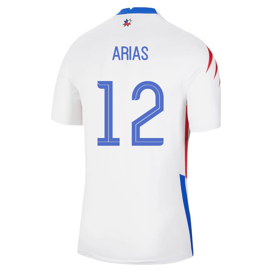 Női Chilei labdarúgó-válogatott Gabriel Arias #12 Idegenbeli Fehér 2021 Mez Póló Ing
