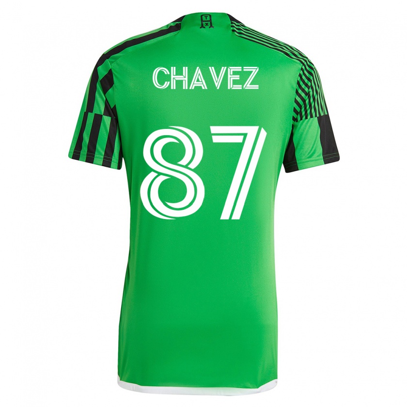Kandiny Gyermek Alfonso Ocampo-Chávez #87 Zöld Fekete Hazai Jersey 2023/24 Mez Póló Ing