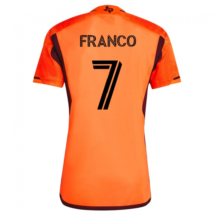Kandiny Gyermek Iván Franco #7 Narancs Hazai Jersey 2023/24 Mez Póló Ing