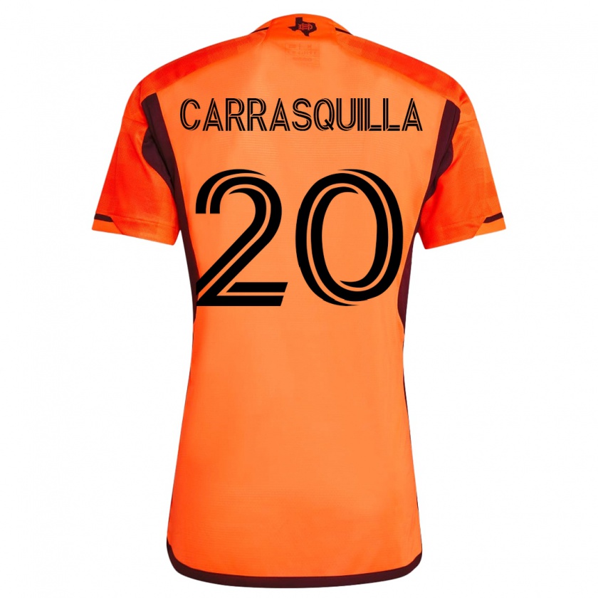 Kandiny Gyermek Adalberto Carrasquilla #20 Narancs Hazai Jersey 2023/24 Mez Póló Ing