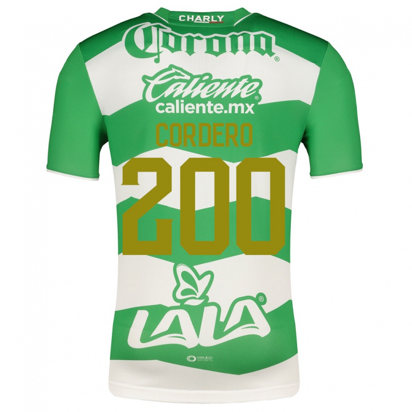 Kandiny Gyermek Mario Cordero #200 Zöld Hazai Jersey 2023/24 Mez Póló Ing