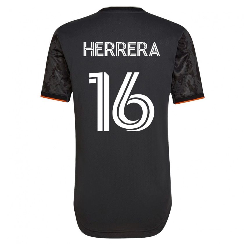 Kandiny Gyermek Héctor Herrera #16 Fekete Idegenbeli Jersey 2023/24 Mez Póló Ing