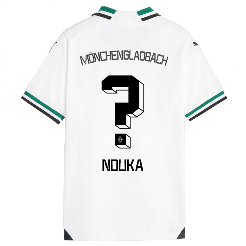 Kandiny Férfi Michael Nduka #0 Fehér Zöld Hazai Jersey 2023/24 Mez Póló Ing