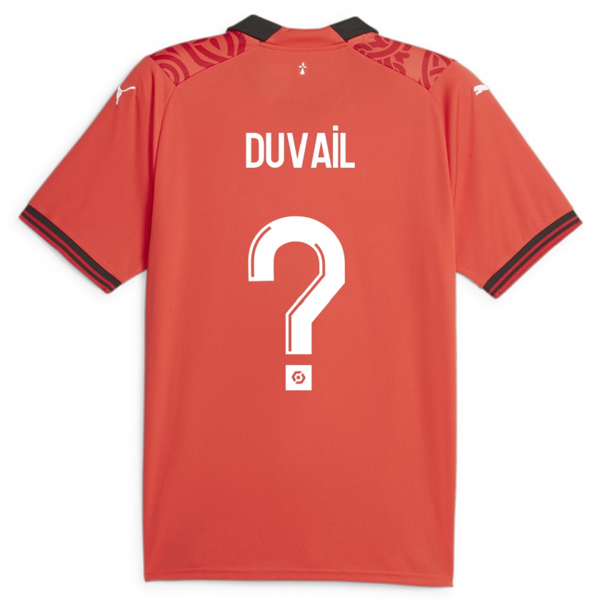Kandiny Férfi Jules Duvail #0 Piros Hazai Jersey 2023/24 Mez Póló Ing