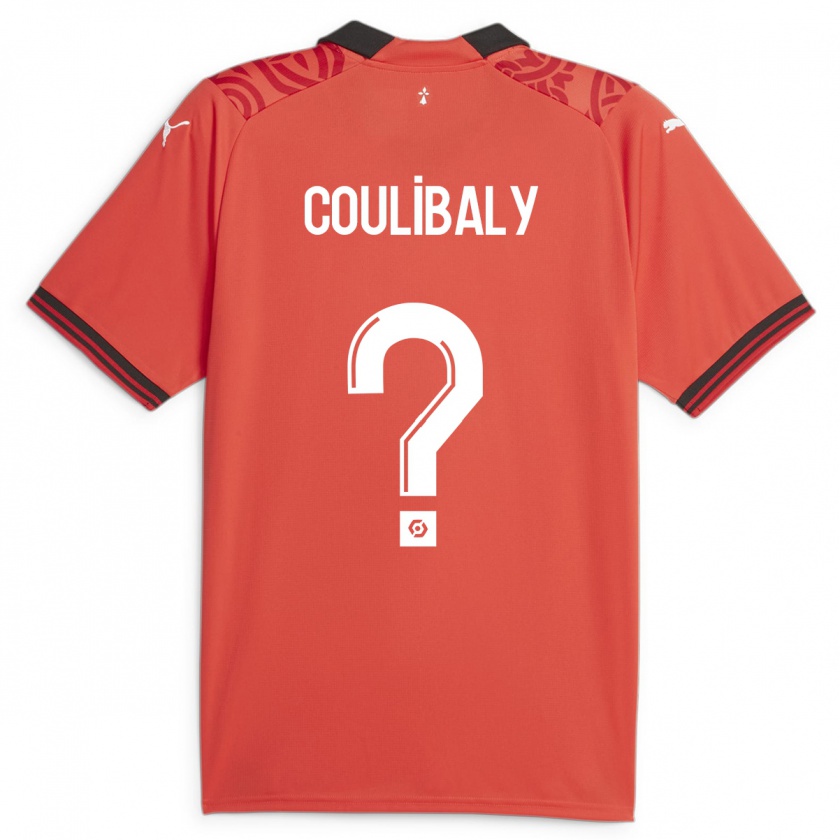 Kandiny Férfi Joël Coulibaly #0 Piros Hazai Jersey 2023/24 Mez Póló Ing