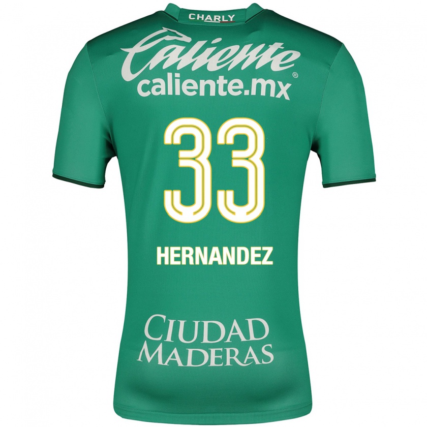 Kandiny Férfi Pedro Hernández #33 Zöld Hazai Jersey 2023/24 Mez Póló Ing