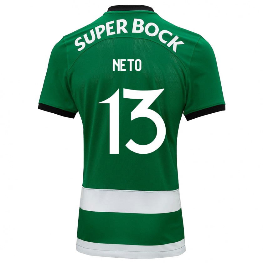 Kandiny Férfi Luís Neto #13 Zöld Hazai Jersey 2023/24 Mez Póló Ing