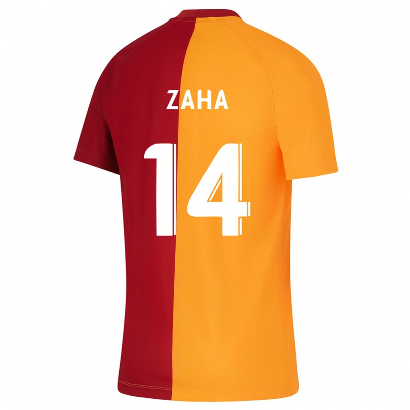 Kandiny Férfi Wilfried Zaha #14 Narancs Hazai Jersey 2023/24 Mez Póló Ing