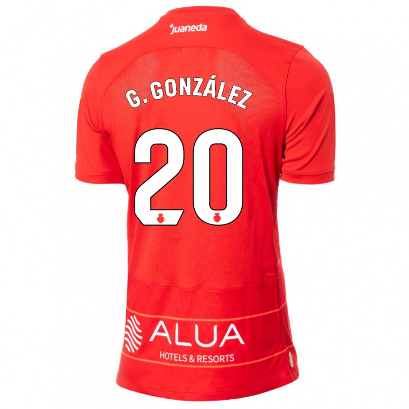 Kandiny Férfi Giovanni González #20 Piros Hazai Jersey 2023/24 Mez Póló Ing