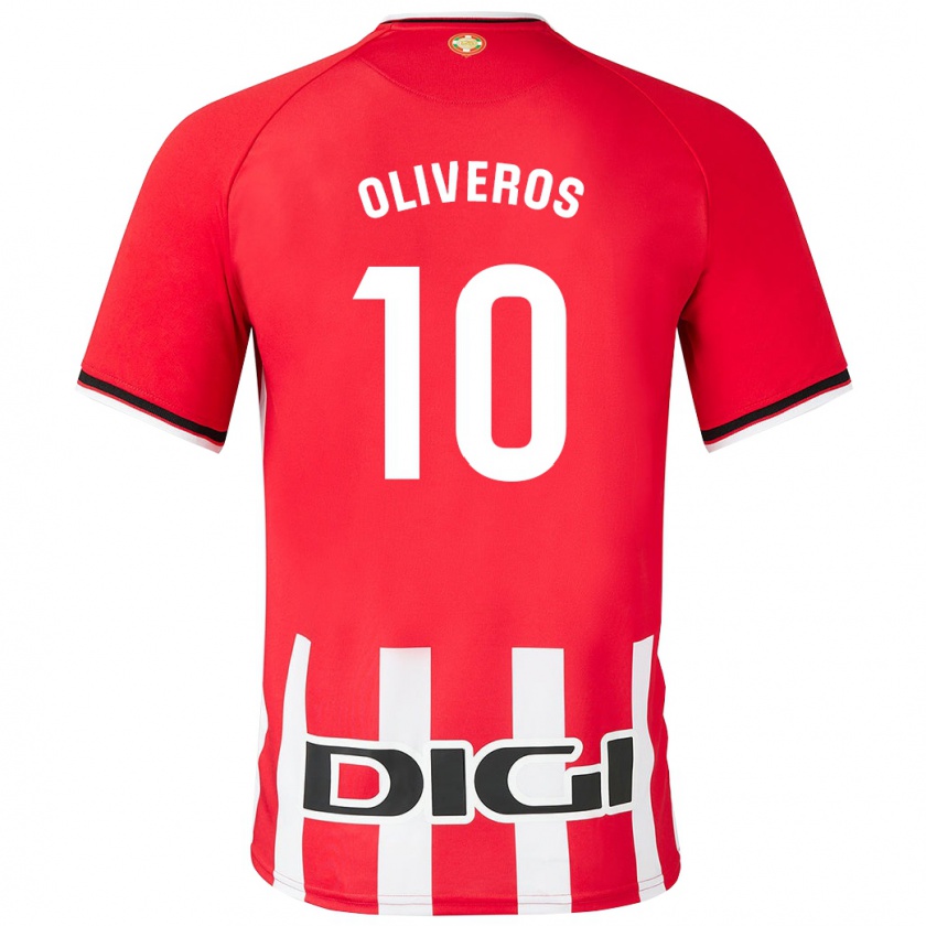 Kandiny Férfi Aimar Oliveros #10 Piros Hazai Jersey 2023/24 Mez Póló Ing