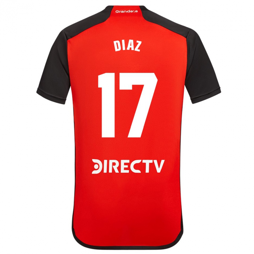 Kandiny Férfi Paulo Díaz #17 Piros Idegenbeli Jersey 2023/24 Mez Póló Ing