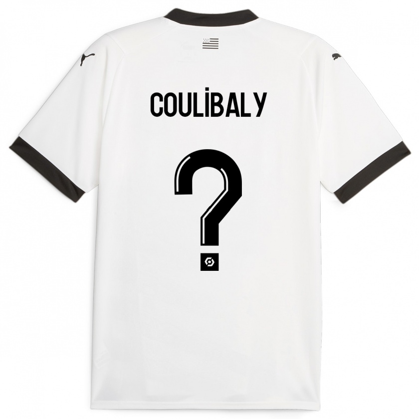 Kandiny Férfi Joël Coulibaly #0 Fehér Idegenbeli Jersey 2023/24 Mez Póló Ing