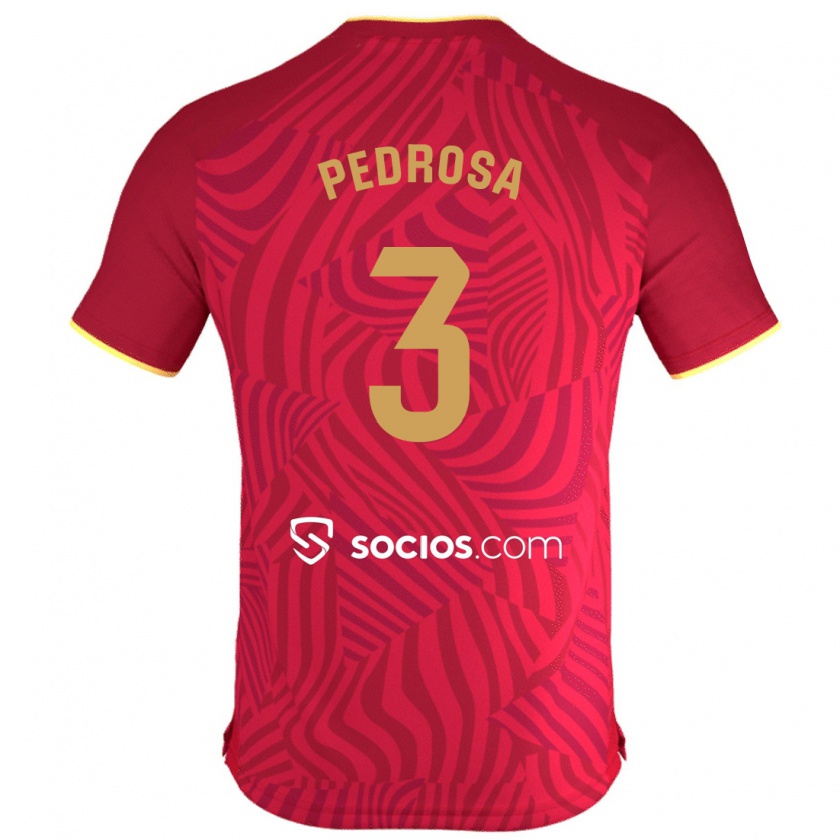 Kandiny Férfi Adrià Pedrosa #3 Piros Idegenbeli Jersey 2023/24 Mez Póló Ing