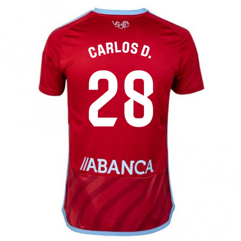 Kandiny Férfi Carlos Domínguez #28 Piros Idegenbeli Jersey 2023/24 Mez Póló Ing