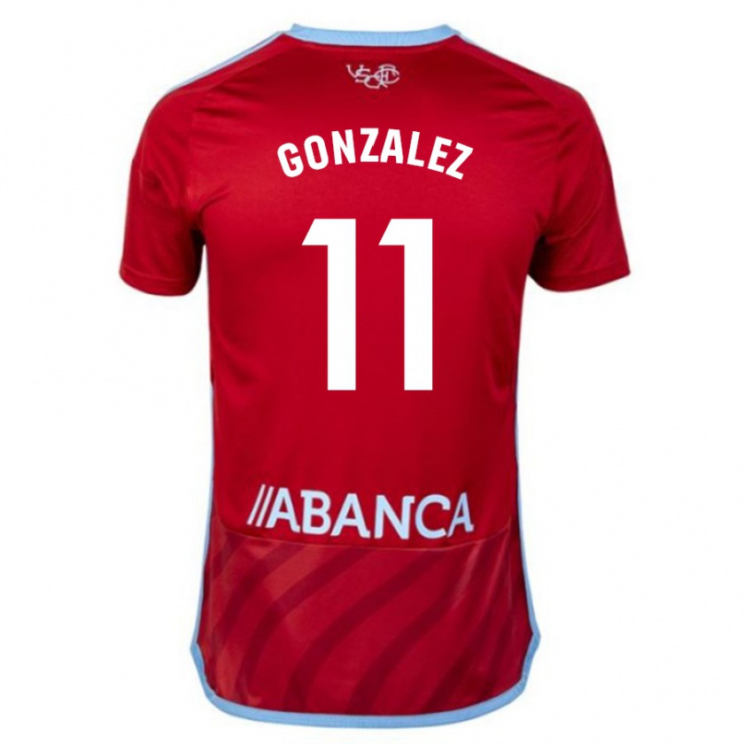 Kandiny Férfi Alfon González #11 Piros Idegenbeli Jersey 2023/24 Mez Póló Ing