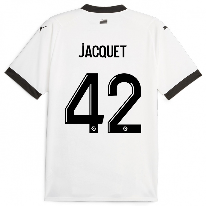 Kandiny Női Jérémy Jacquet #42 Fehér Idegenbeli Jersey 2023/24 Mez Póló Ing