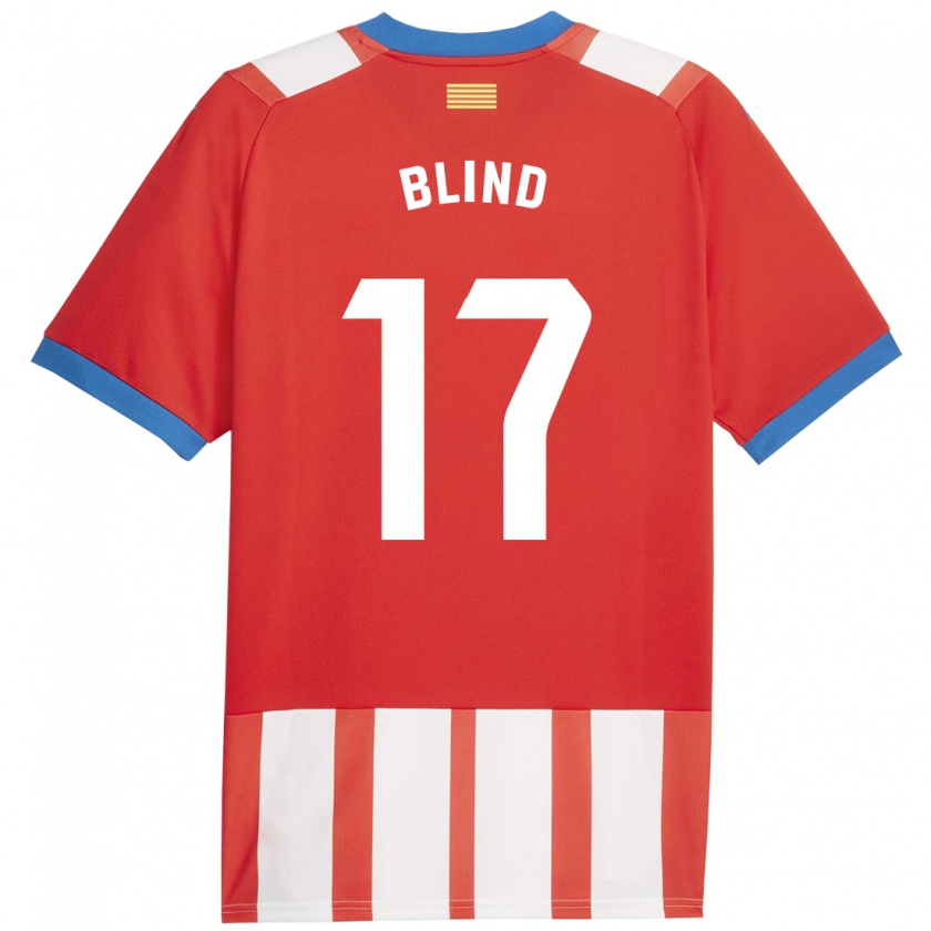 Kandiny Gyermek Daley Blind #17 Piros Fehér Hazai Jersey 2023/24 Mez Póló Ing