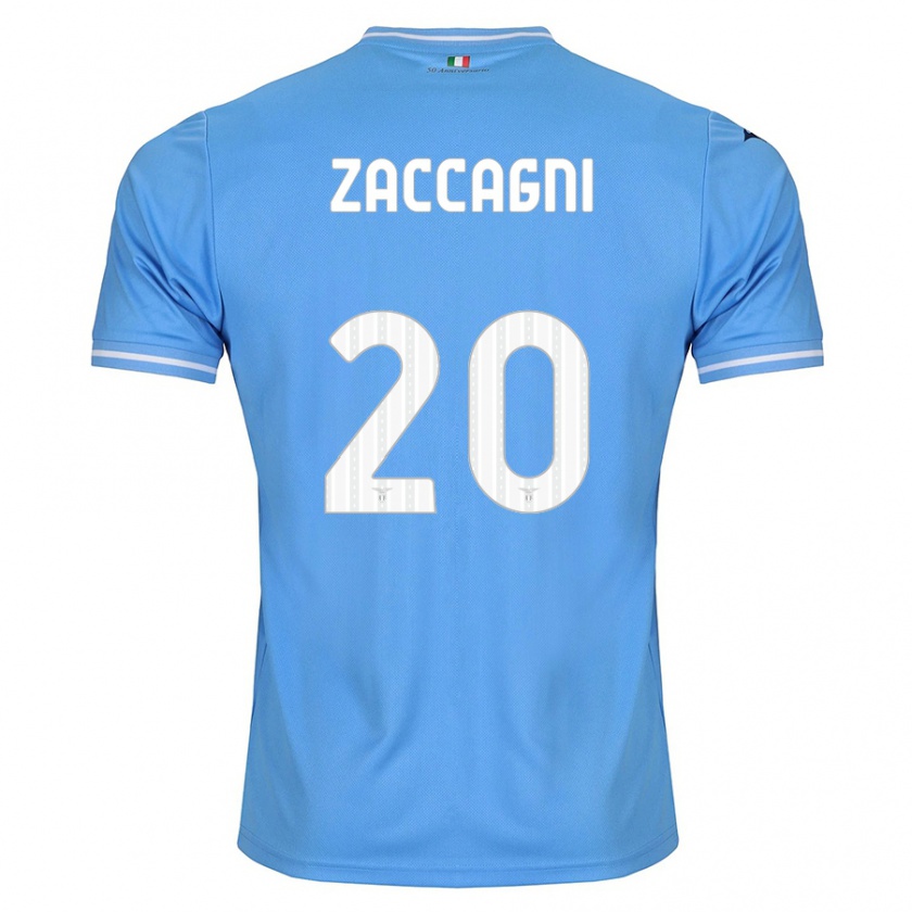 Kandiny Gyermek Mattia Zaccagni #20 Kék Hazai Jersey 2023/24 Mez Póló Ing
