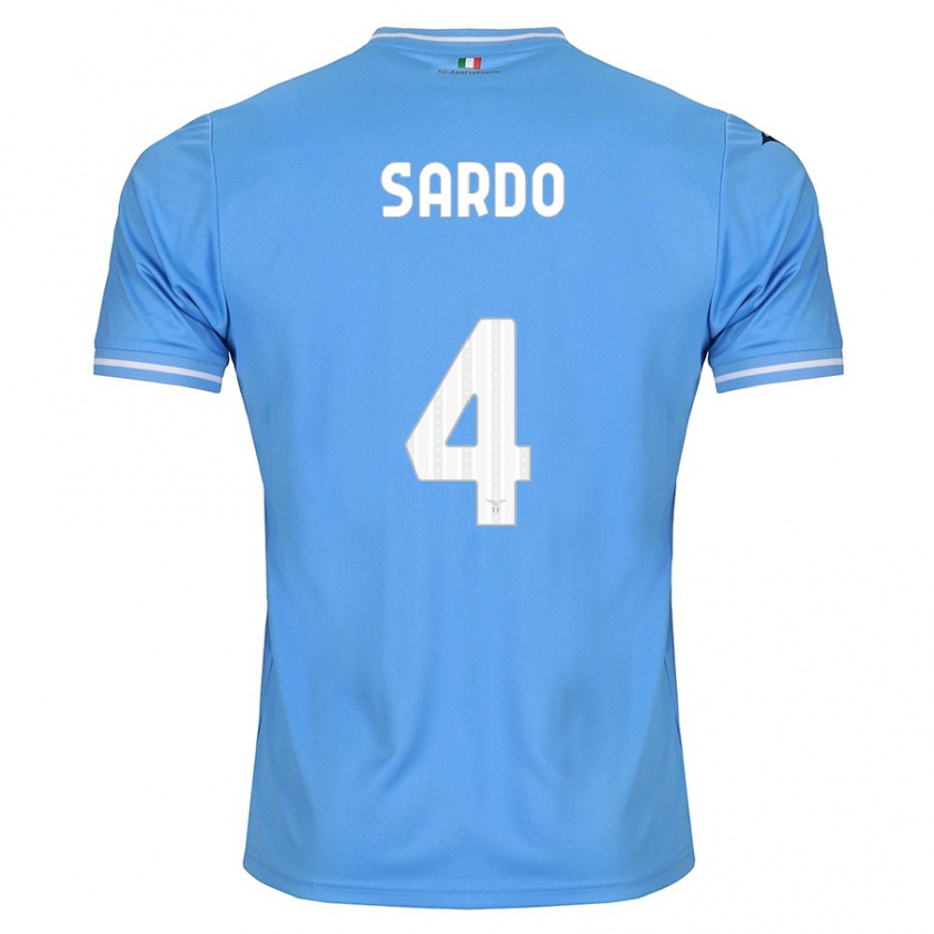 Kandiny Gyermek Jacopo Sardo #4 Kék Hazai Jersey 2023/24 Mez Póló Ing