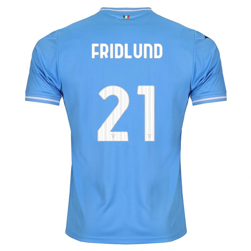 Kandiny Gyermek Johanne Fridlund #21 Kék Hazai Jersey 2023/24 Mez Póló Ing