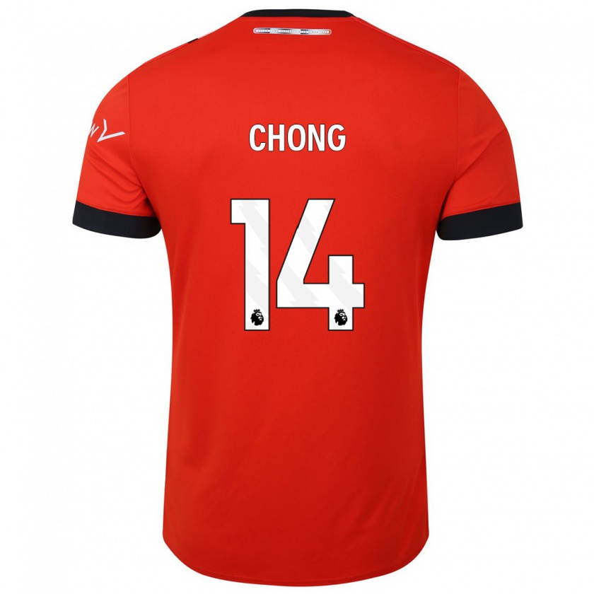 Kandiny Gyermek Tahith Chong #14 Piros Hazai Jersey 2023/24 Mez Póló Ing