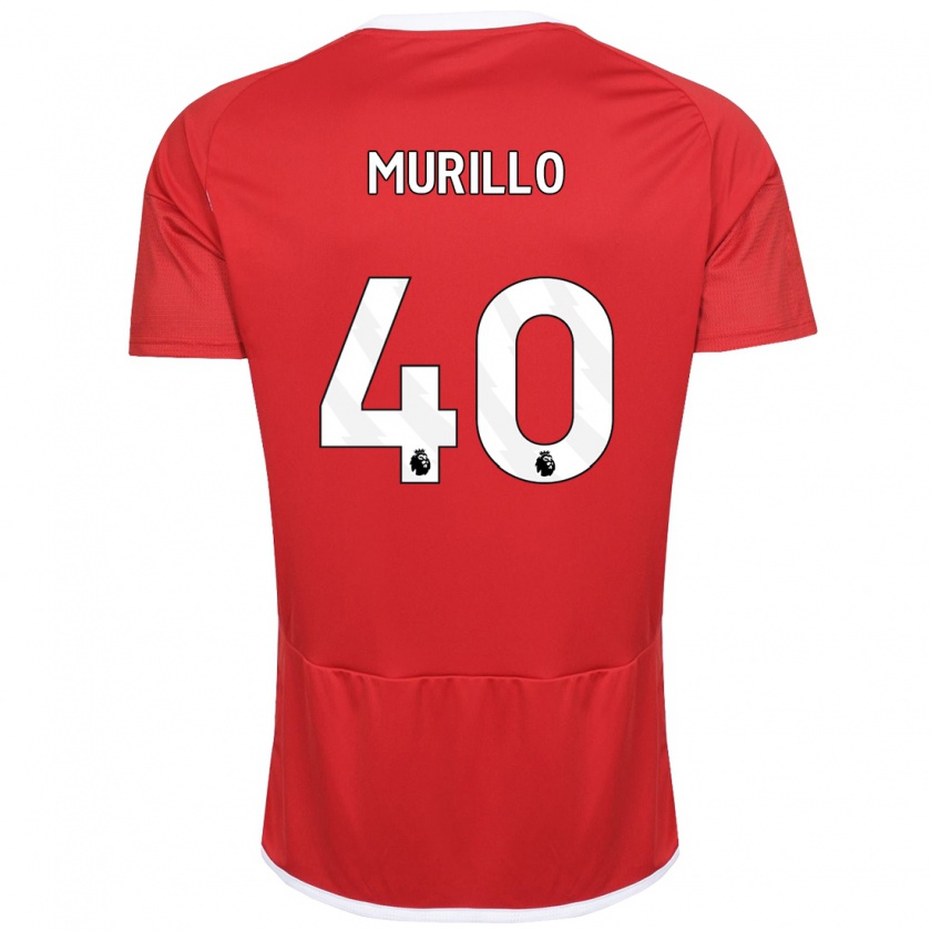 Kandiny Gyermek Murillo #40 Piros Hazai Jersey 2023/24 Mez Póló Ing