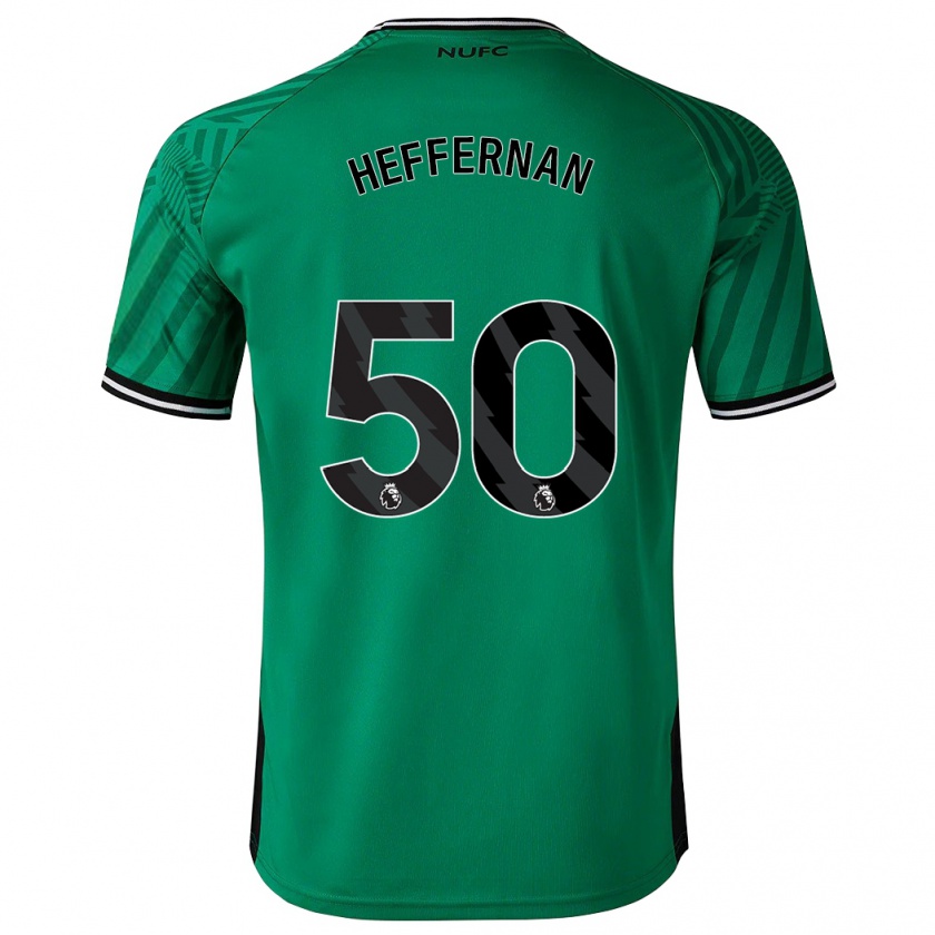 Kandiny Gyermek Cathal Heffernan #50 Zöld Idegenbeli Jersey 2023/24 Mez Póló Ing