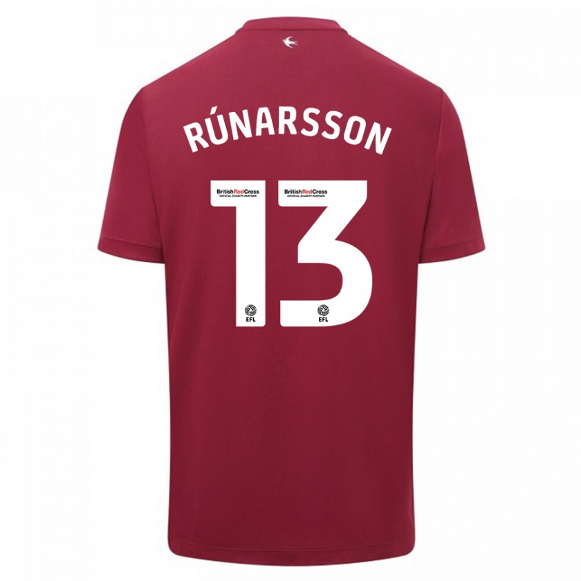 Kandiny Gyermek Rúnar Alex Rúnarsson #13 Piros Idegenbeli Jersey 2023/24 Mez Póló Ing