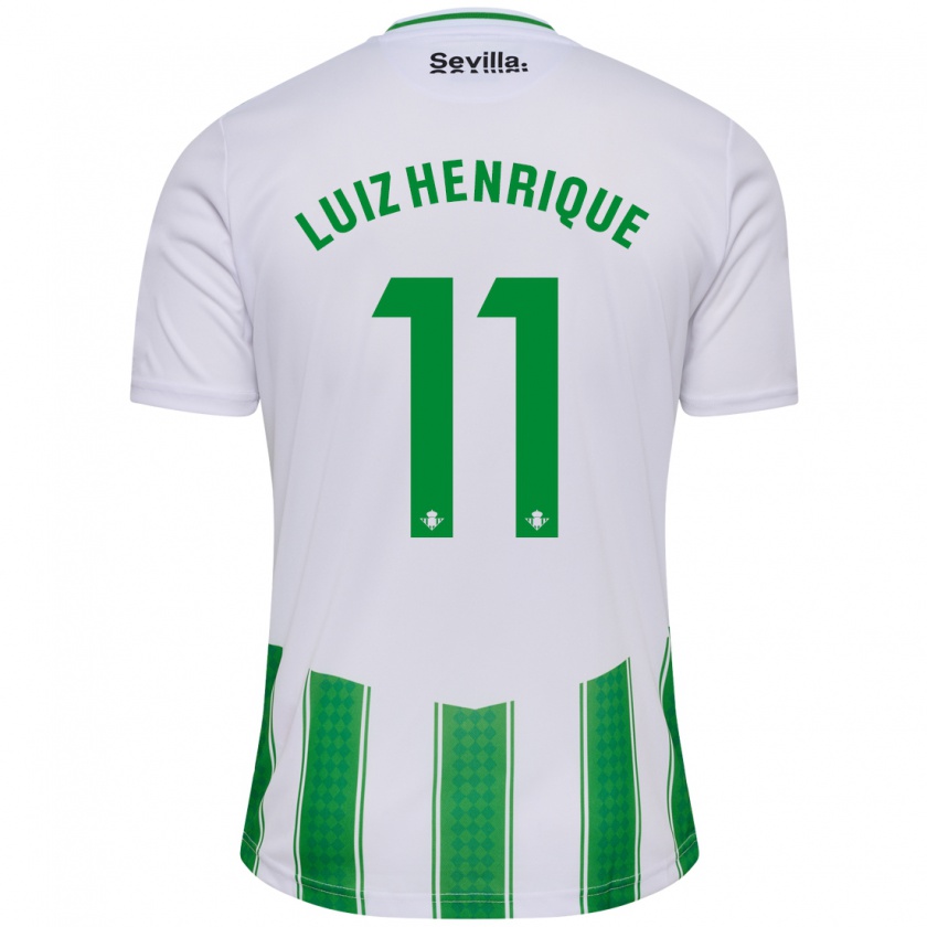 Kandiny Férfi Luiz Henrique #11 Fehér Hazai Jersey 2023/24 Mez Póló Ing