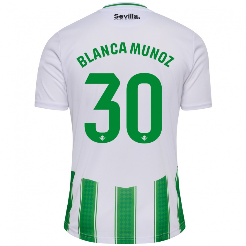 Kandiny Férfi Blanca Muñoz #30 Fehér Hazai Jersey 2023/24 Mez Póló Ing