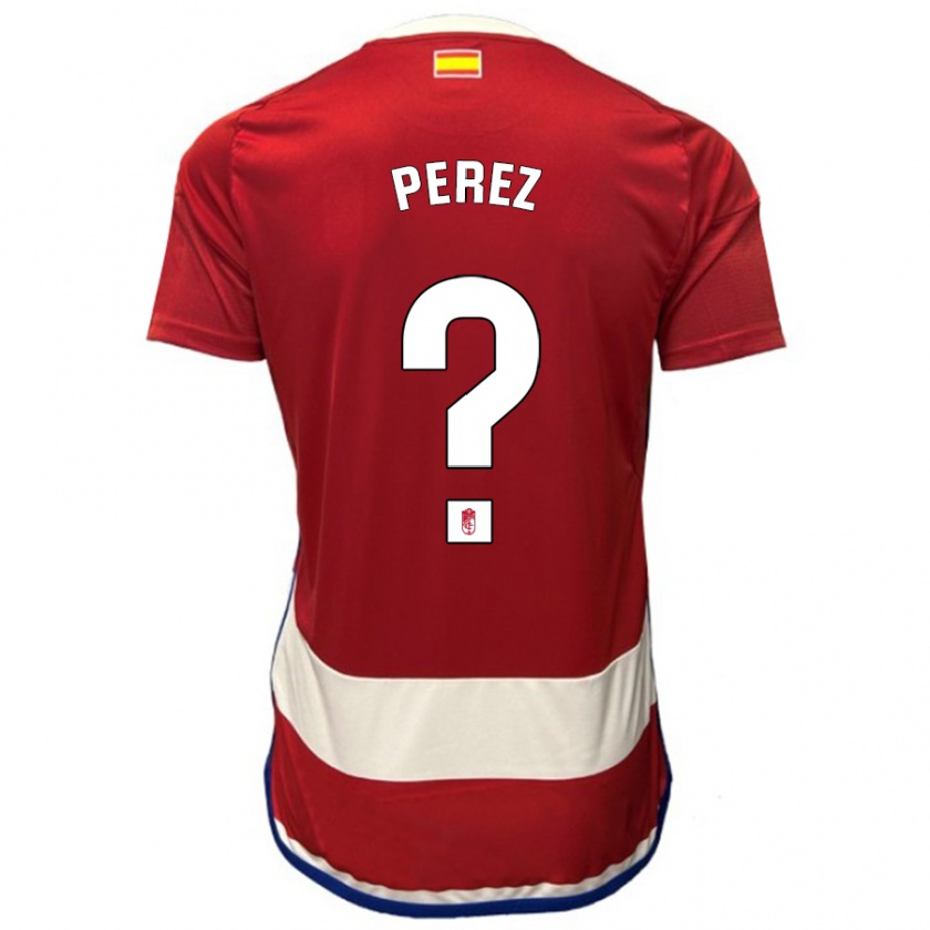 Kandiny Férfi Marco Pérez #0 Piros Hazai Jersey 2023/24 Mez Póló Ing
