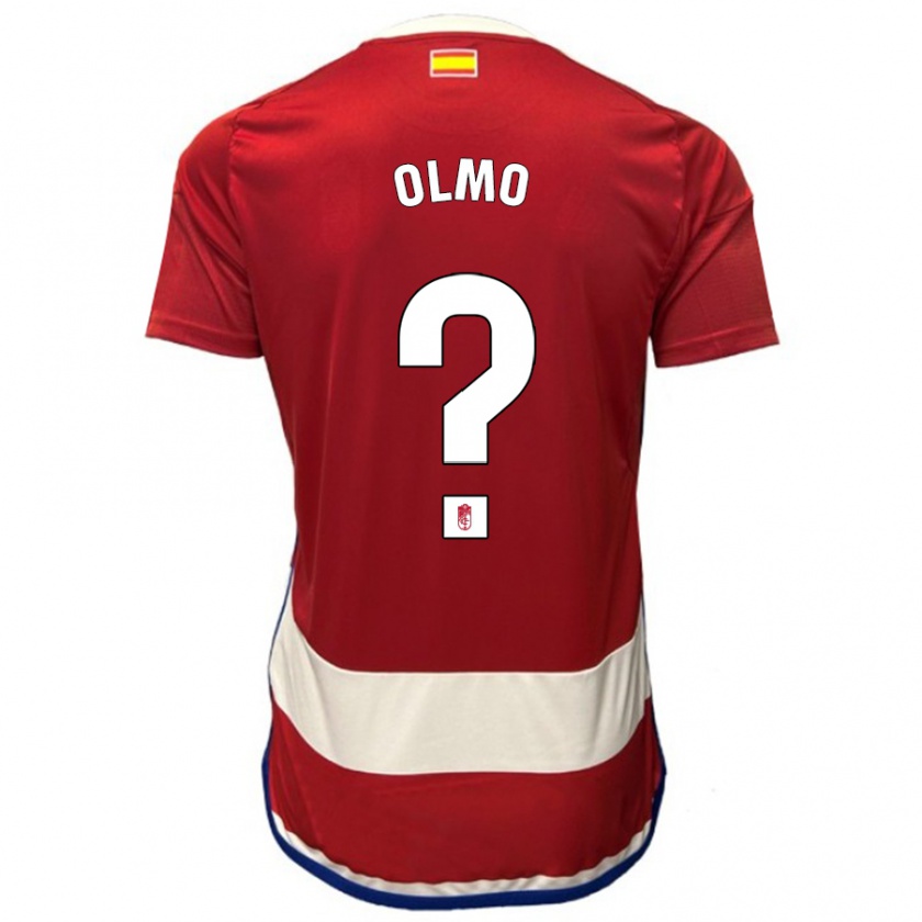 Kandiny Férfi Ismael Olmo #0 Piros Hazai Jersey 2023/24 Mez Póló Ing