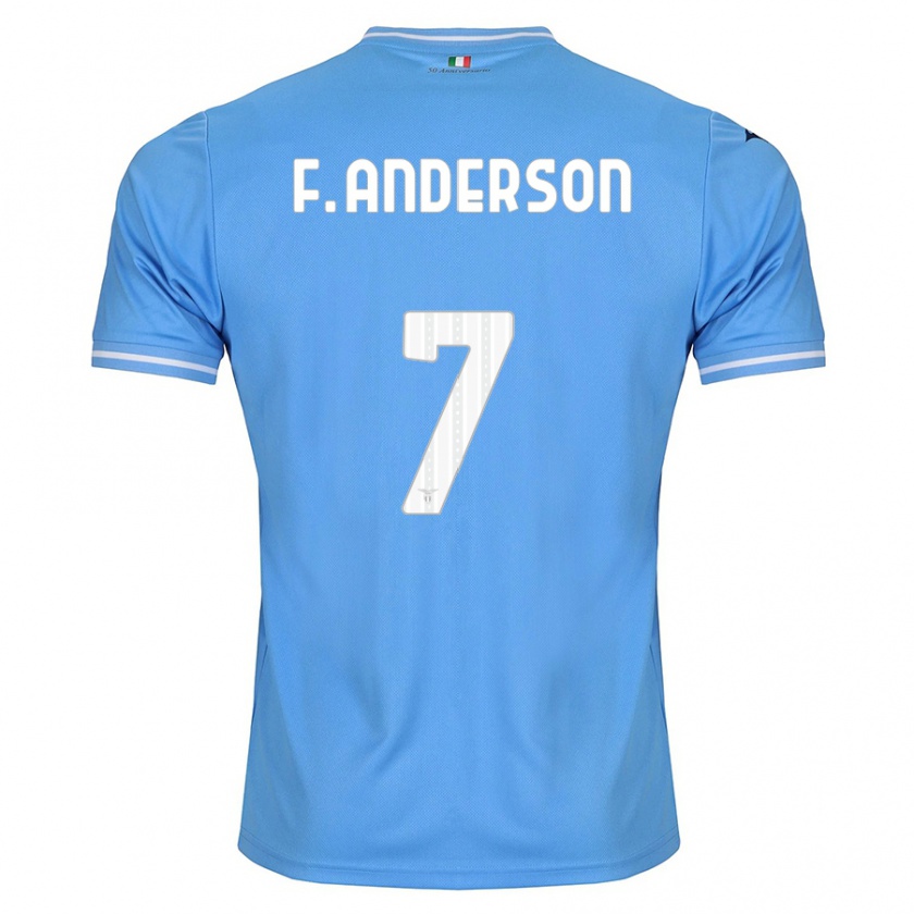 Kandiny Férfi Felipe Anderson #7 Kék Hazai Jersey 2023/24 Mez Póló Ing