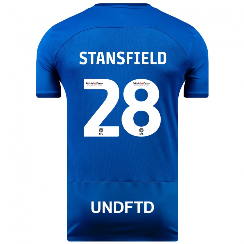 Kandiny Férfi Jay Stansfield #28 Kék Hazai Jersey 2023/24 Mez Póló Ing