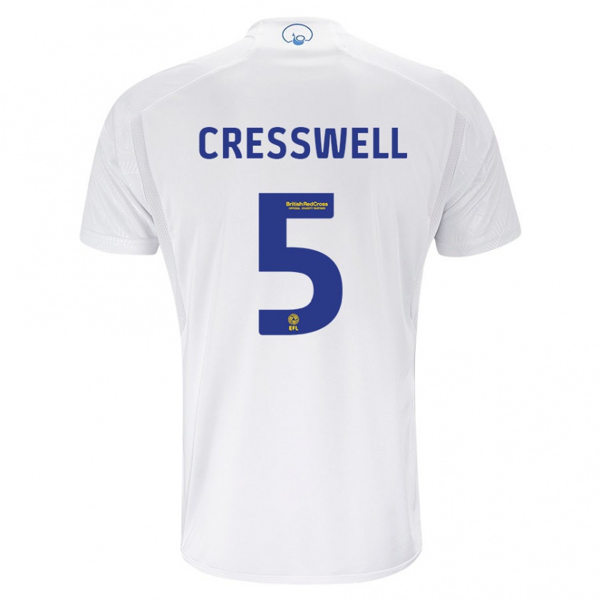 Kandiny Férfi Charlie Cresswell #5 Fehér Hazai Jersey 2023/24 Mez Póló Ing