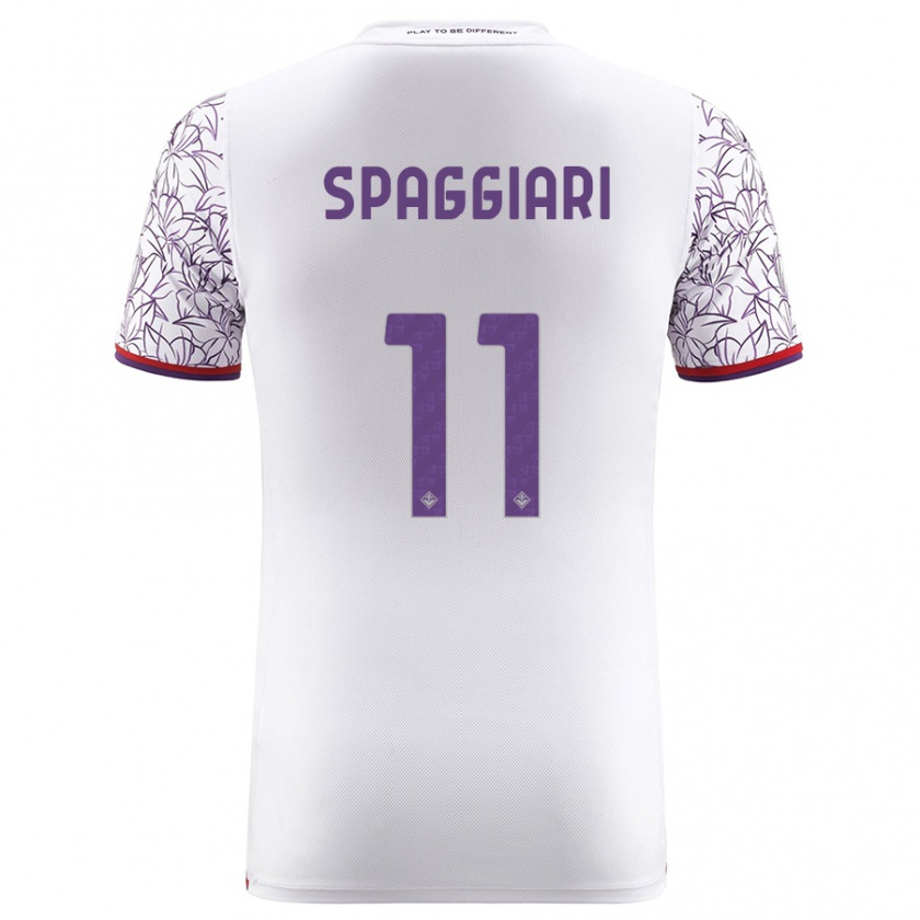 Kandiny Férfi Riccardo Spaggiari #11 Fehér Idegenbeli Jersey 2023/24 Mez Póló Ing
