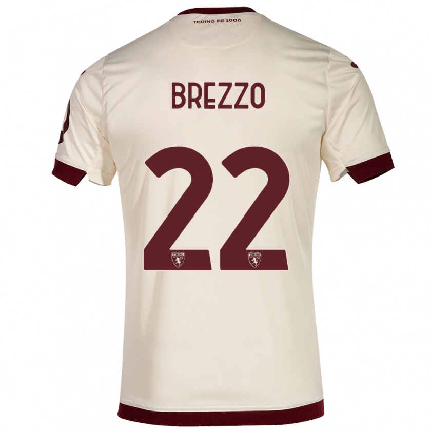 Kandiny Férfi Matteo Brezzo #22 Pezsgő Idegenbeli Jersey 2023/24 Mez Póló Ing