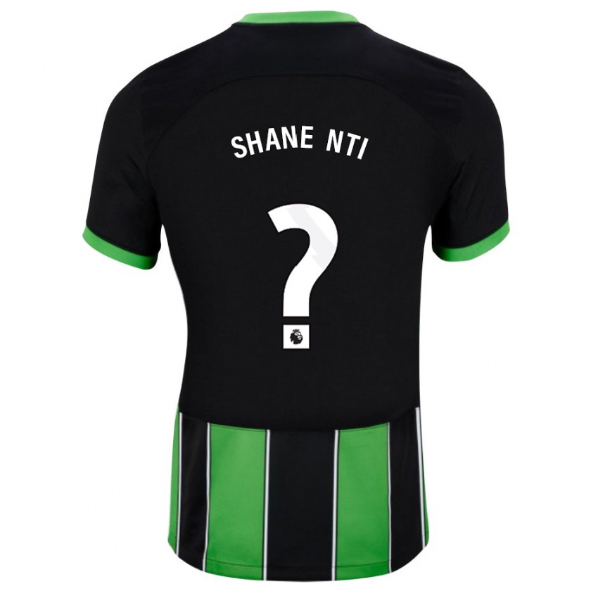 Kandiny Férfi Shane Nti #0 Fekete Zöld Idegenbeli Jersey 2023/24 Mez Póló Ing