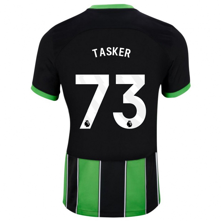 Kandiny Férfi Charlie Tasker #73 Fekete Zöld Idegenbeli Jersey 2023/24 Mez Póló Ing