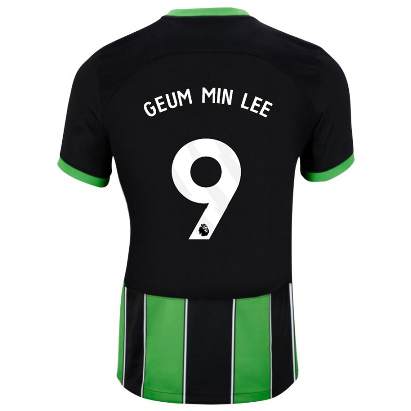 Kandiny Férfi Lee Geum-Min #9 Fekete Zöld Idegenbeli Jersey 2023/24 Mez Póló Ing