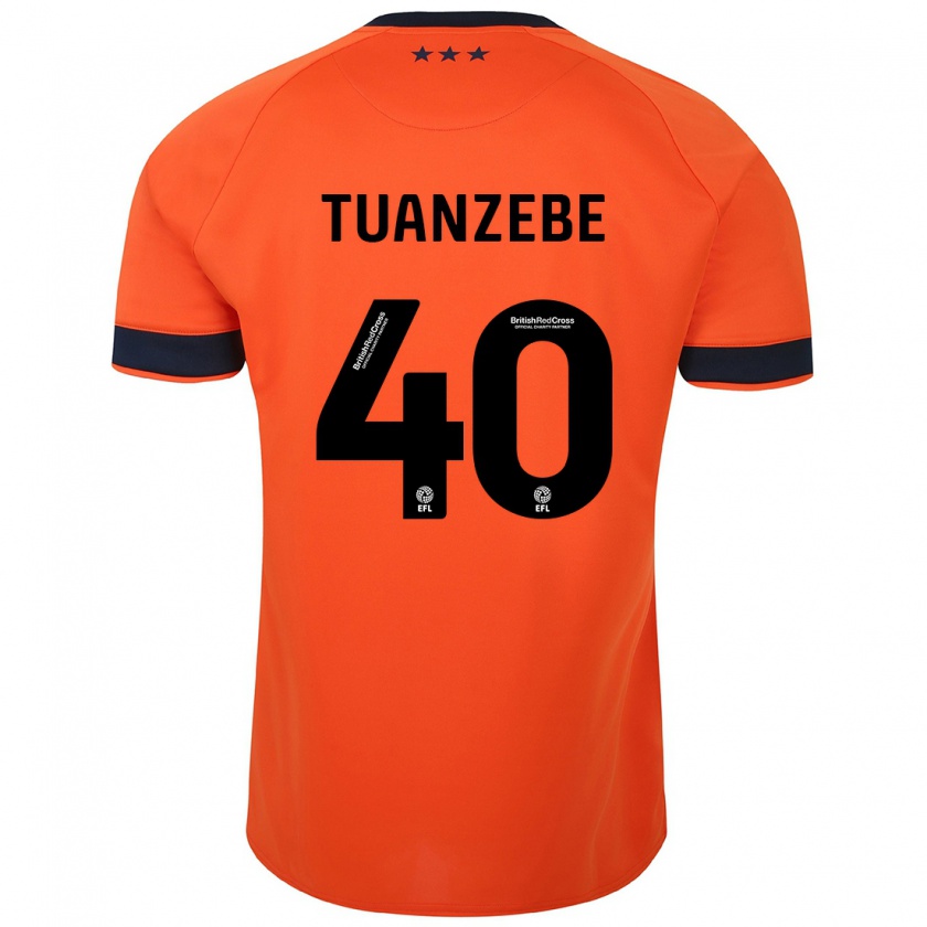 Kandiny Férfi Axel Tuanzebe #40 Narancs Idegenbeli Jersey 2023/24 Mez Póló Ing