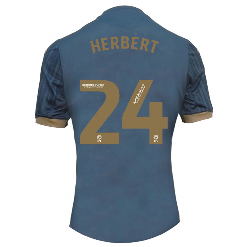 Kandiny Férfi Chelsea Herbert #24 Sötét Kékeszöld Idegenbeli Jersey 2023/24 Mez Póló Ing