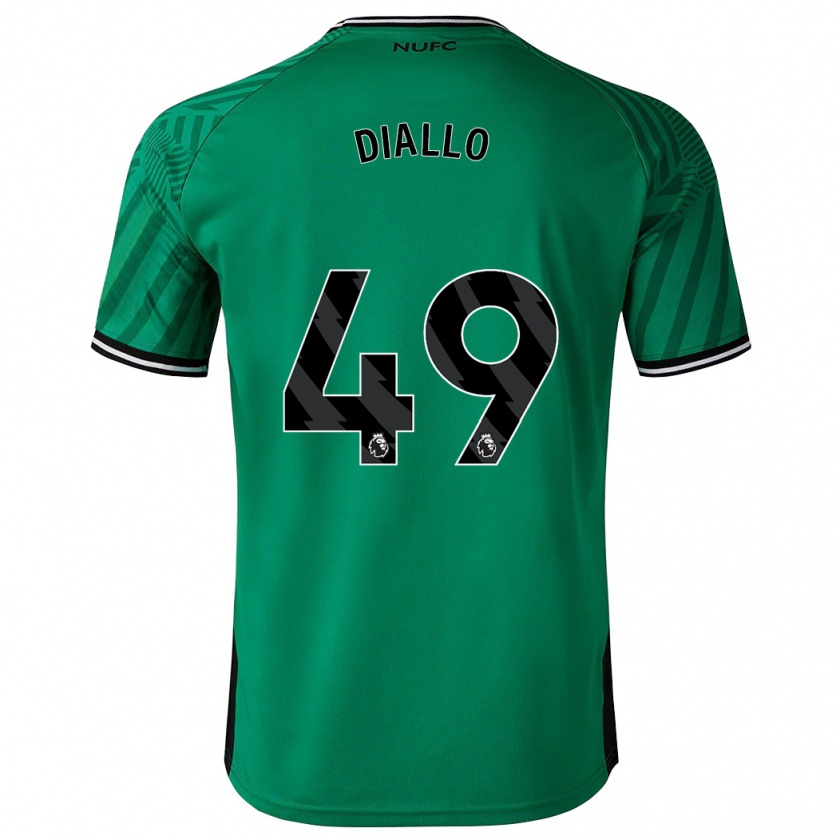 Kandiny Férfi Amadou Diallo #49 Zöld Idegenbeli Jersey 2023/24 Mez Póló Ing