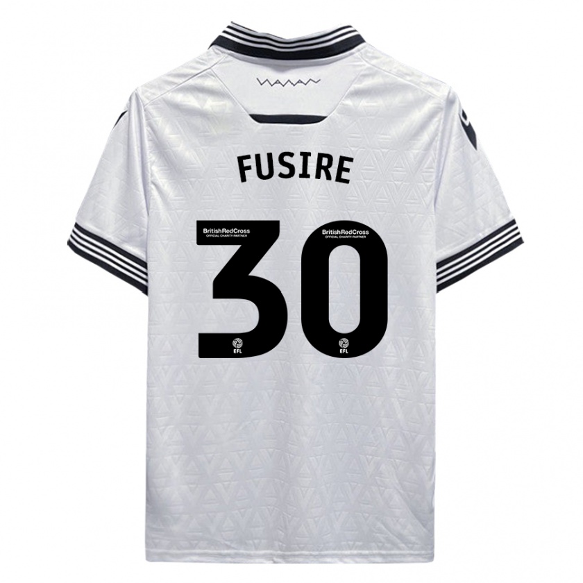 Kandiny Férfi Sean Fusire #30 Fehér Idegenbeli Jersey 2023/24 Mez Póló Ing