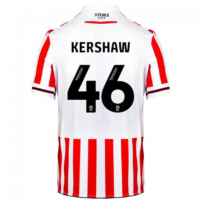 Kandiny Női Ben Kershaw #46 Piros Fehér Hazai Jersey 2023/24 Mez Póló Ing