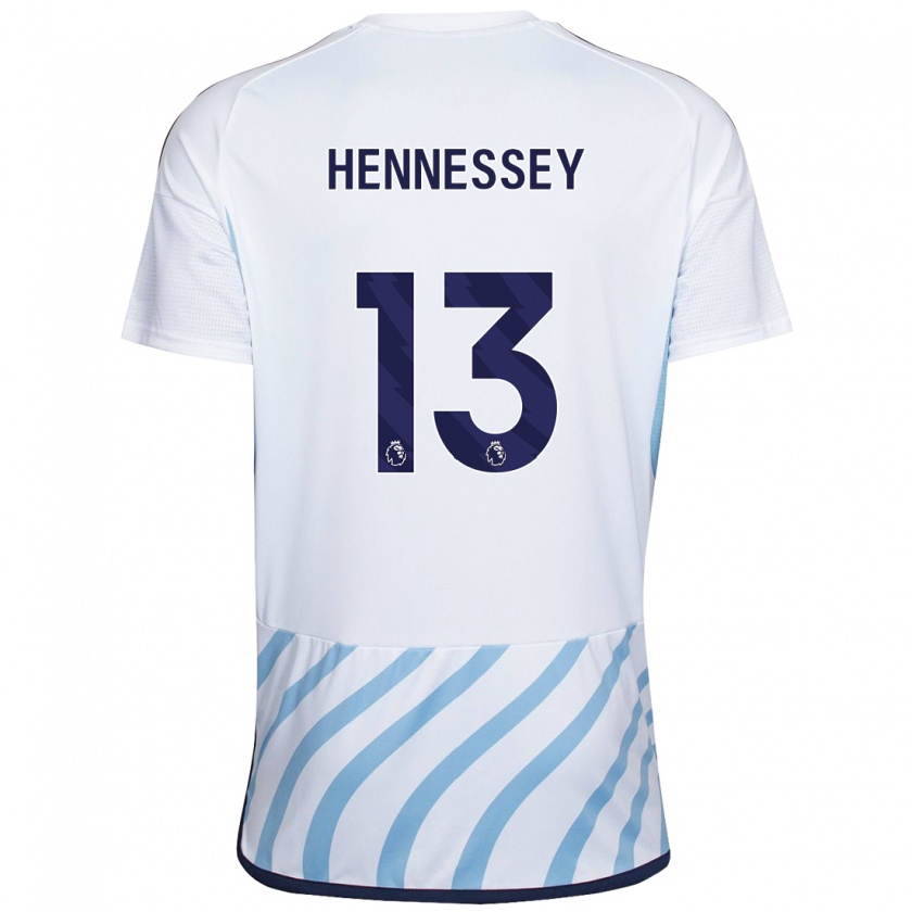 Kandiny Női Wayne Hennessey #13 Fehér Kék Idegenbeli Jersey 2023/24 Mez Póló Ing