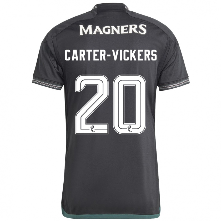 Kandiny Női Cameron Carter-Vickers #20 Fekete Idegenbeli Jersey 2023/24 Mez Póló Ing